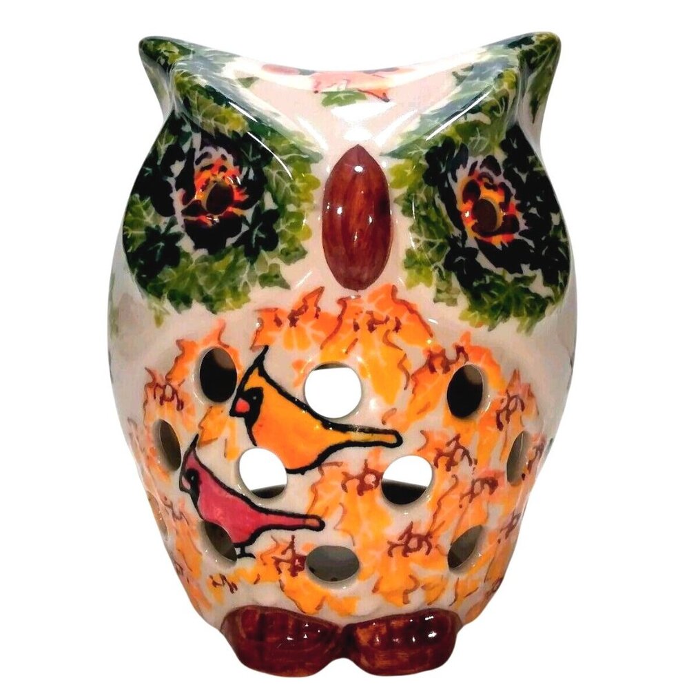 Colorful Owl Candle Holder